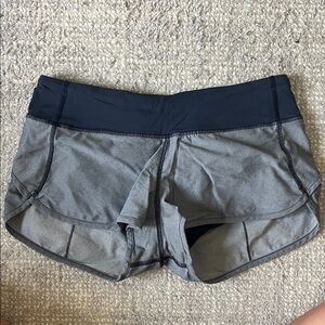 Lululemon Athletica Gray and Black Athletic Shorts